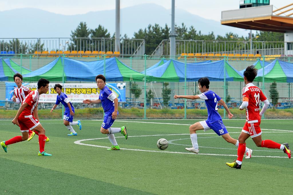 보물섬 남해 전국 장애인 축구대회 열려