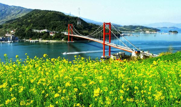 Namhae Bridge and Chungnyeolsa Image